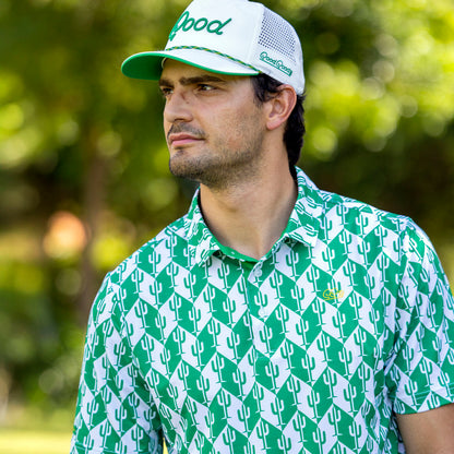 Cactus Chevron Polo