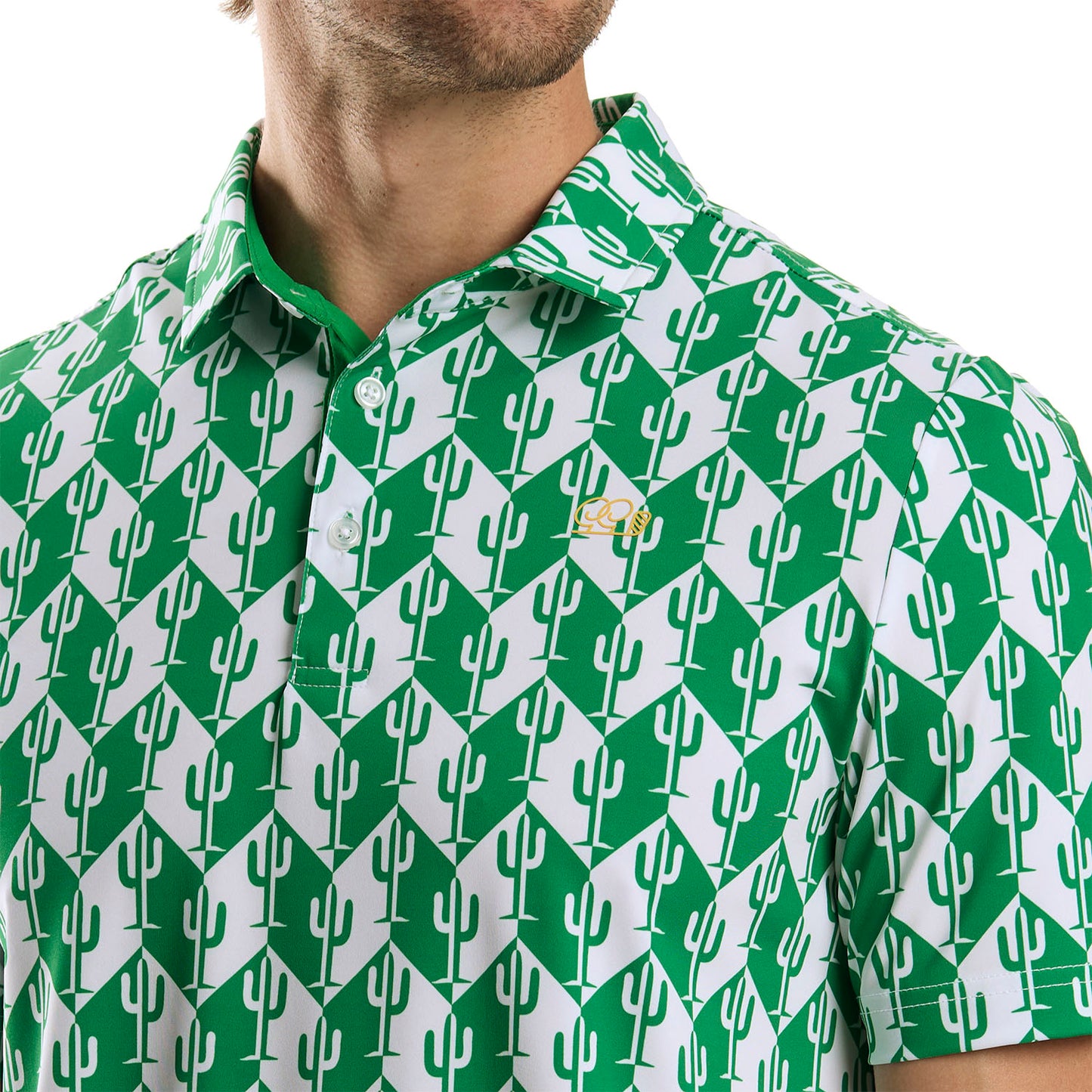 Cactus Chevron Polo
